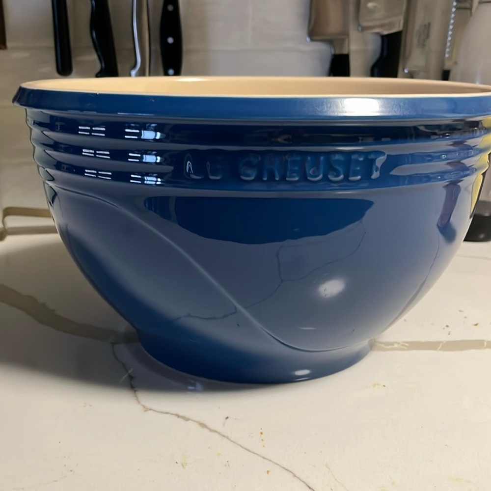 Blue Le Creuset bowl